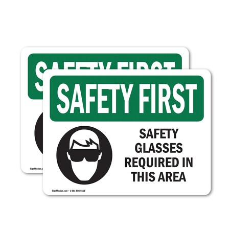 Signmission 7 in Height, 10 in Width, Vinyl Decal, Rectangle OS-2PACK-SF-D-710-L-10869